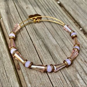 Retired Alex & Ani Pink Crystal Beaded Bracelet